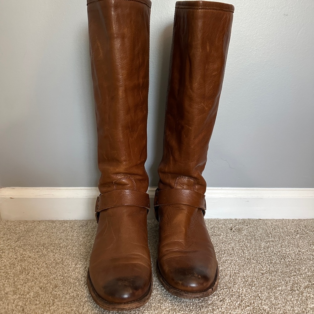 Frye Phillips 76850 Tall Leather harness women’s boot